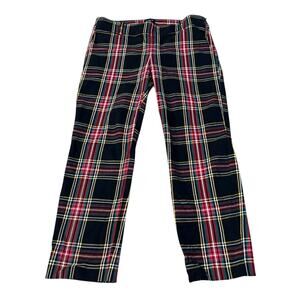 J Crew Winnie Pant 4P/6P Tartan Plaid Cropped Skinny Stretchy Preppy Academia